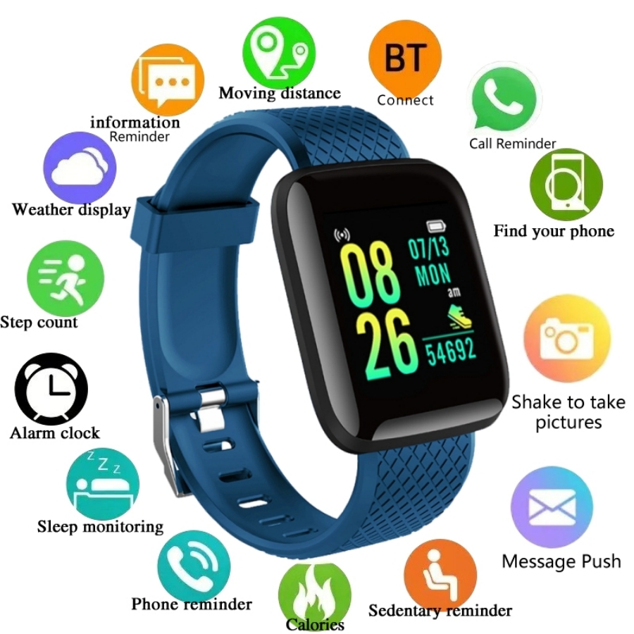 Health Wellness Bracelet - Smartwatch Sportowy Bransoletka Fitness Sterowanie Muzyką