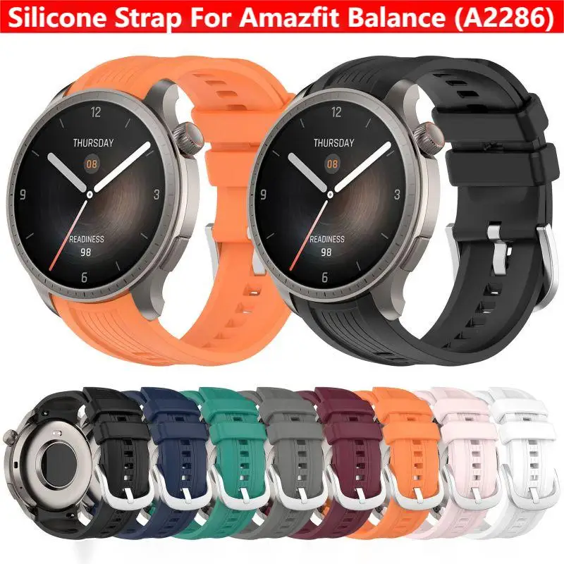 Health Wellness Bracelet - Silikonowy pasek do smartwatcha Amazfit Balance