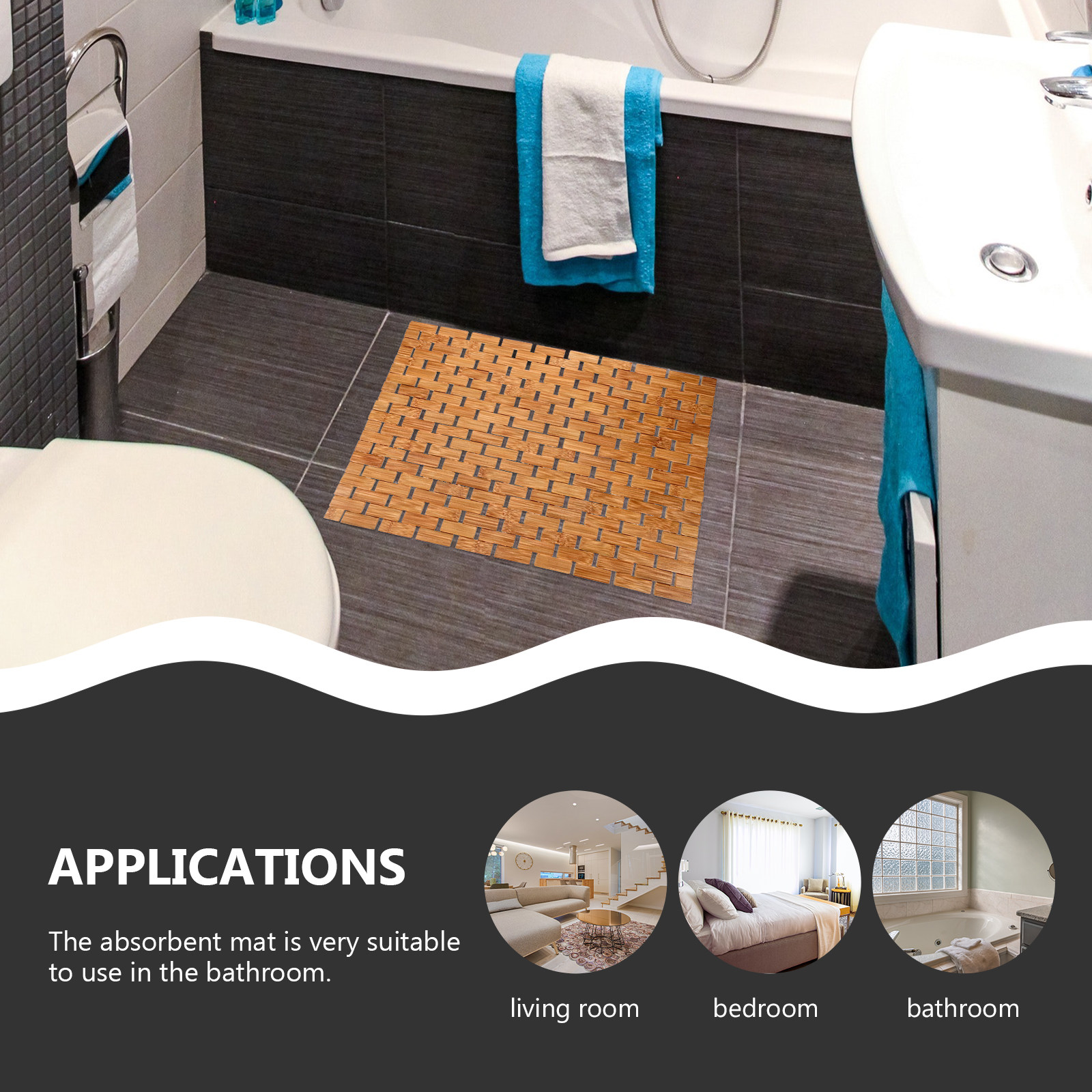 Bambusowa mata do kąpieli, ant – Bamboo Bath Mat recenzja i cena